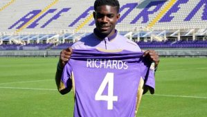 Micah Richards shortly after signing for Fiorentina.